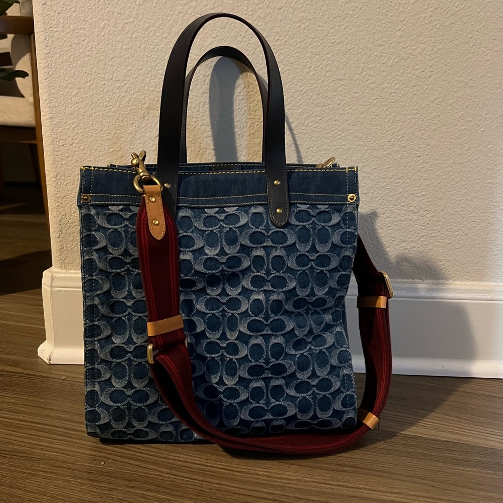 Coach Denim Blue Tote Bag